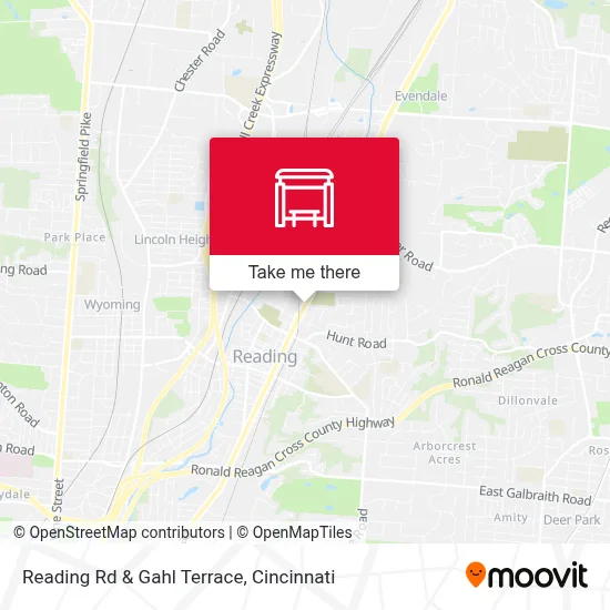 Reading Rd & Gahl Terrace map