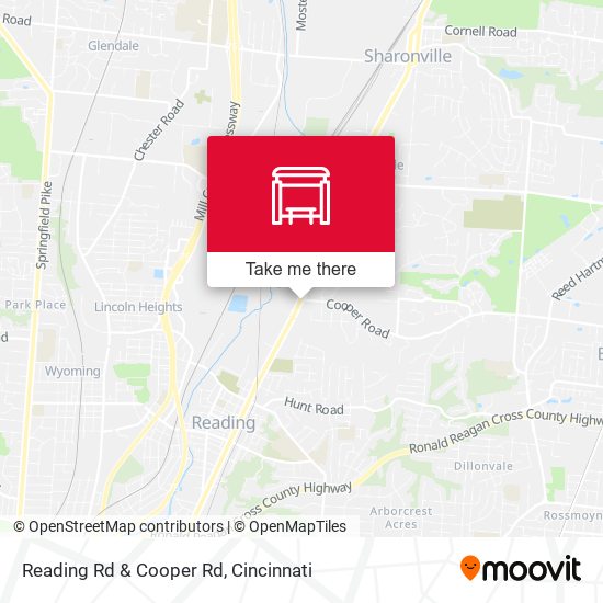 Reading Rd & Cooper Rd map