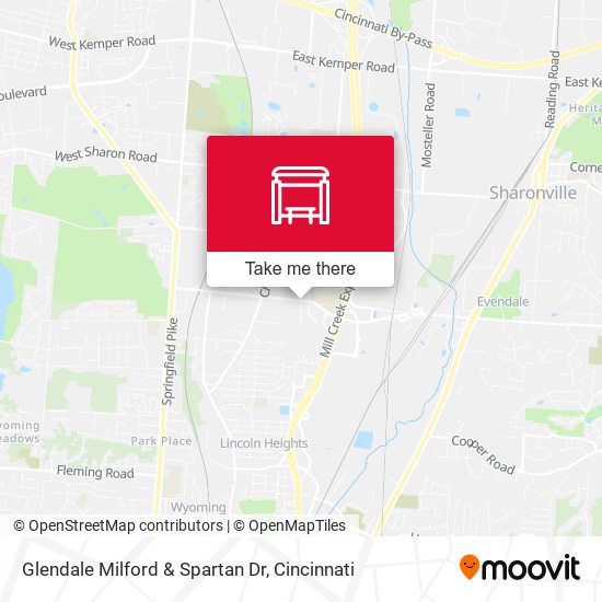 Glendale Milford & Spartan Dr map