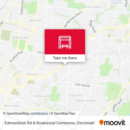Edmondson Rd & Rookwood Commons map