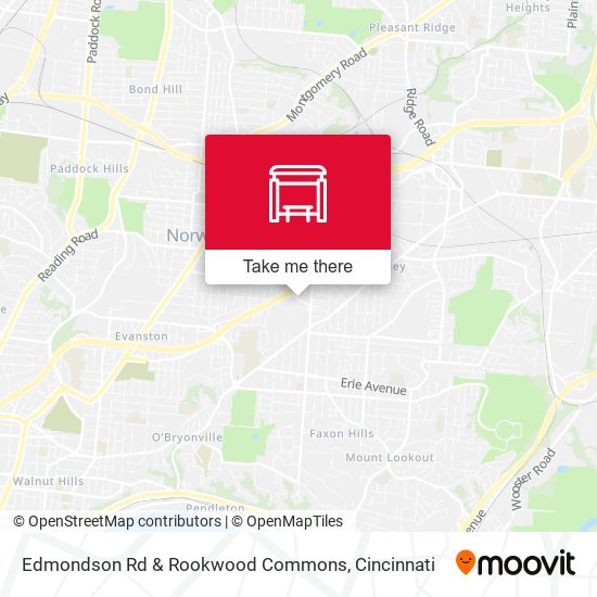Edmondson Rd & Rookwood Commons map
