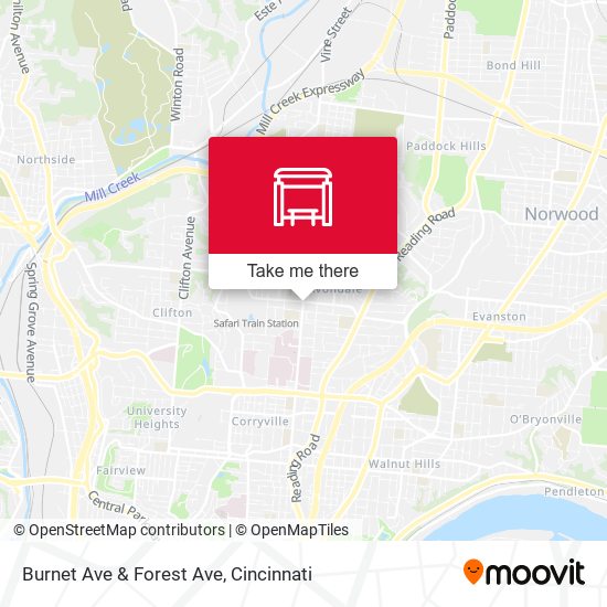 Mapa de Burnet Ave & Forest Ave