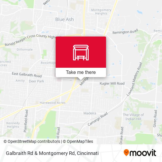 Galbraith Rd & Montgomery Rd map