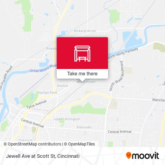 Jewell Ave at Scott St map