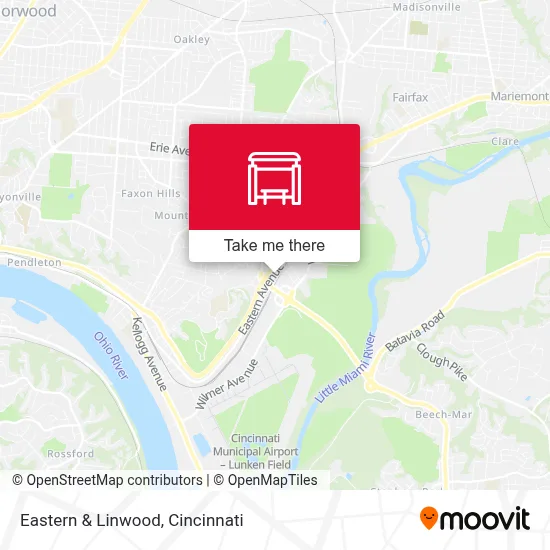 Eastern & Linwood map