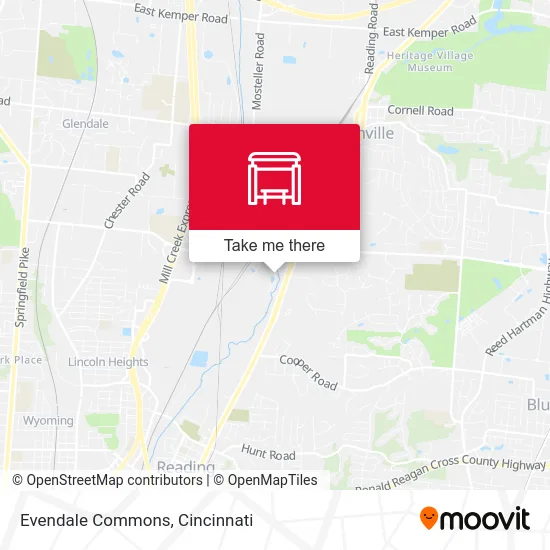 Evendale Commons map