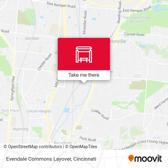 Evendale Commons Layover map