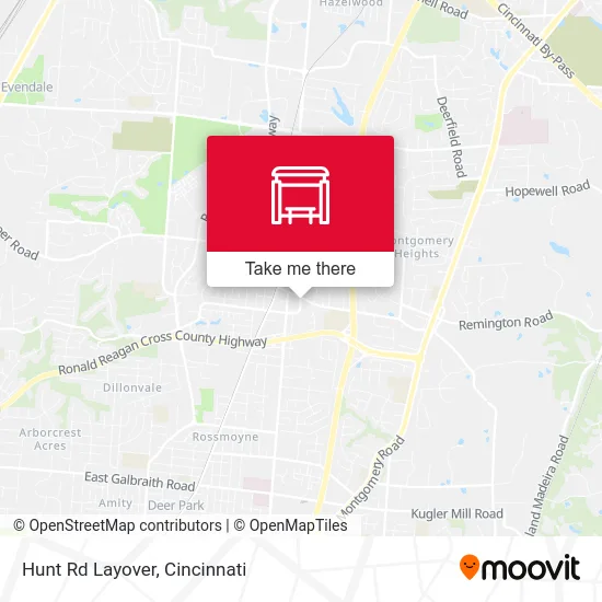 Hunt Rd Layover map
