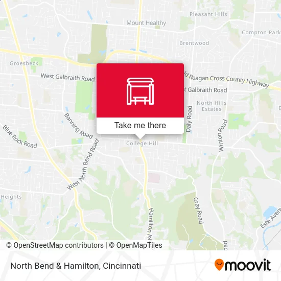 North Bend & Hamilton map