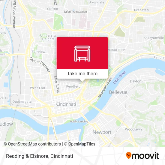 Reading & Elsinore map