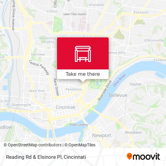 Reading Rd & Elsinore Pl map