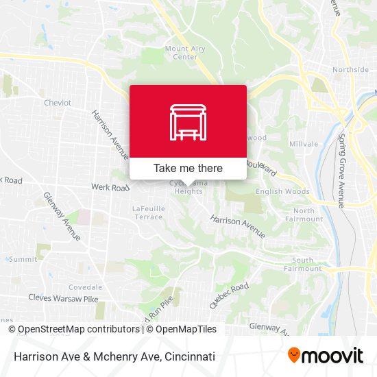 Harrison Ave & Mchenry Ave map