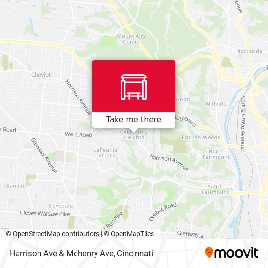 Harrison Ave & Mchenry Ave map
