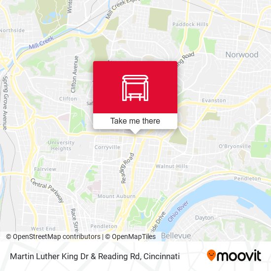 Martin Luther King Dr & Reading Rd map