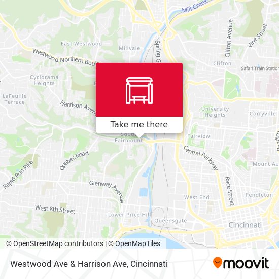 Westwood Ave & Harrison Ave map