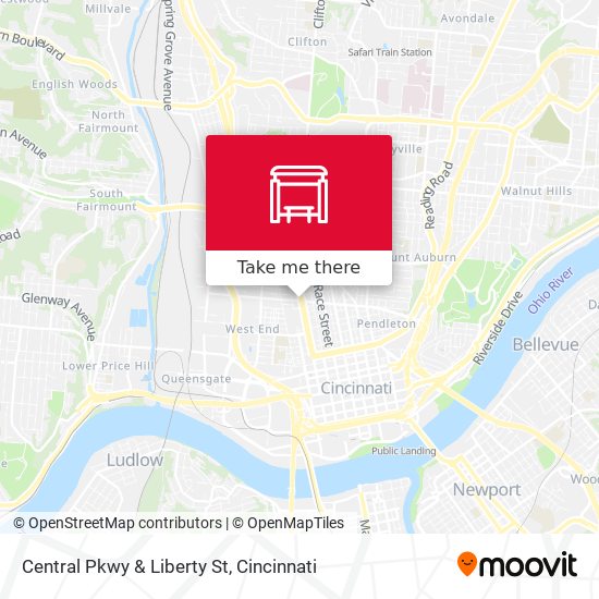 Central Pkwy & Liberty St map