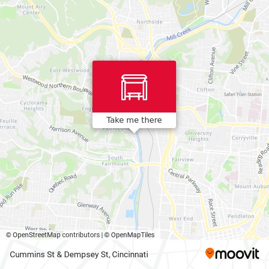 Cummins St & Dempsey St map