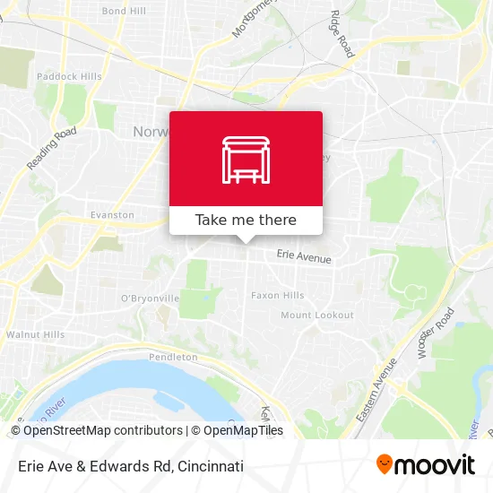 Erie Ave & Edwards Rd map