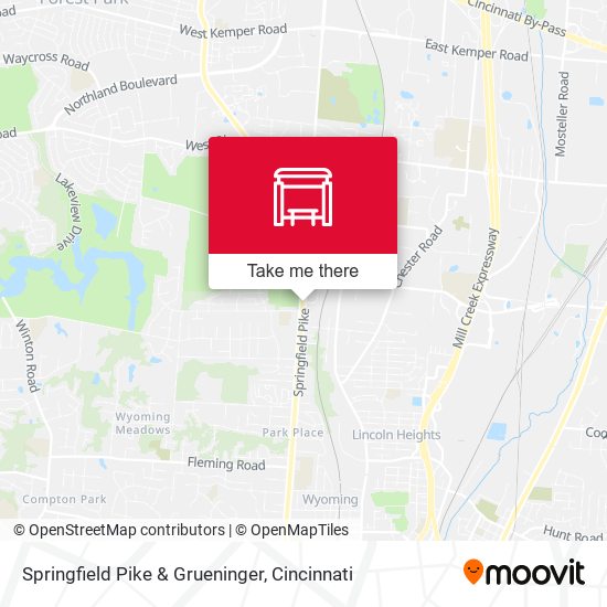 Springfield Pike & Grueninger map