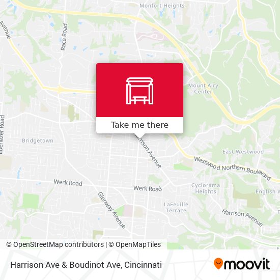 Harrison Ave & Boudinot Ave map