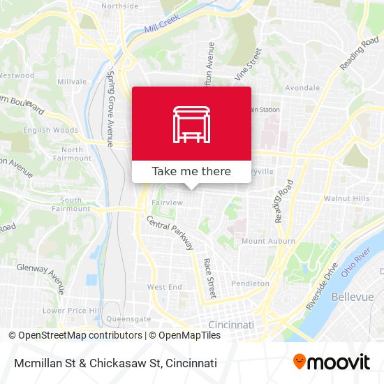 Mcmillan St & Chickasaw St map