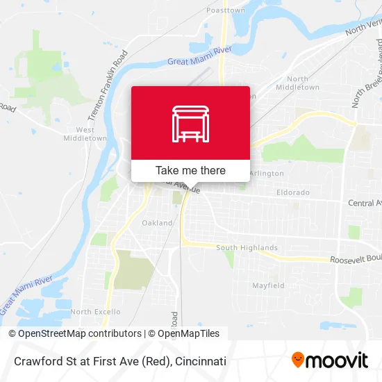 Mapa de Crawford St at First Ave (Red)