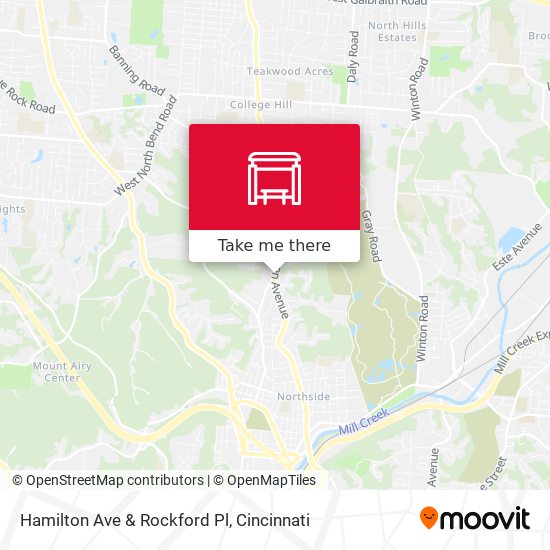 Hamilton Ave & Rockford Pl map