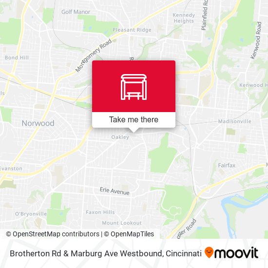 Mapa de Brotherton Rd & Marburg Ave Westbound