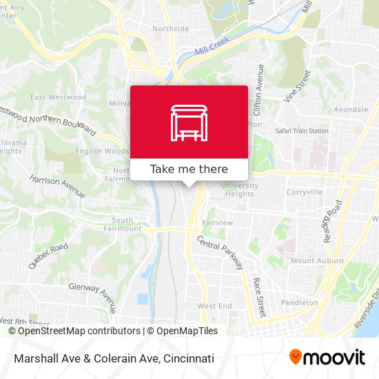 Mapa de Marshall Ave & Colerain Ave