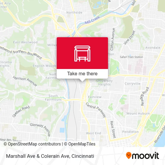 Mapa de Marshall Ave & Colerain Ave
