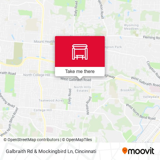 Mapa de Galbraith Rd & Mockingbird Ln