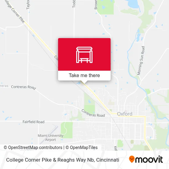 College Corner Pike & Reaghs Way Nb map