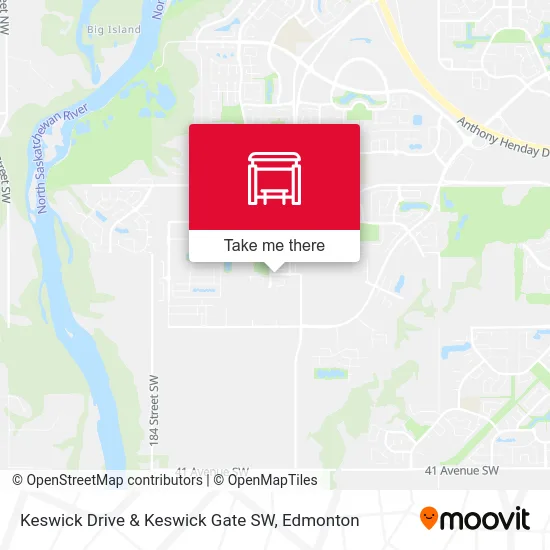 Keswick Drive & Keswick Gate SW map
