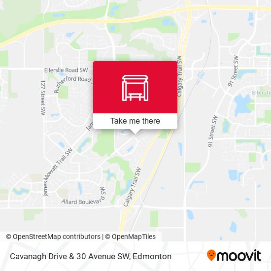 Cavanagh Drive & 30 Avenue SW map