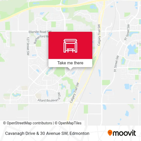 Cavanagh Drive & 30 Avenue SW map