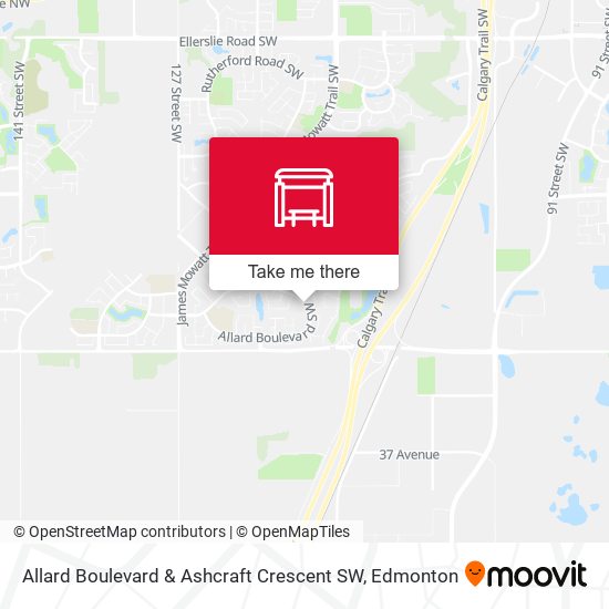 Allard Boulevard & Ashcraft Crescent SW map
