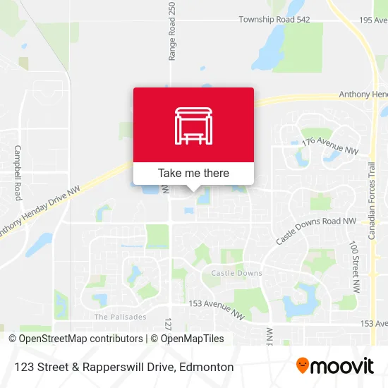 123 Street & Rapperswill Drive map