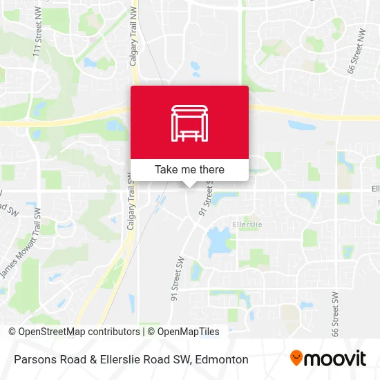Parsons Road & Ellerslie Road SW map