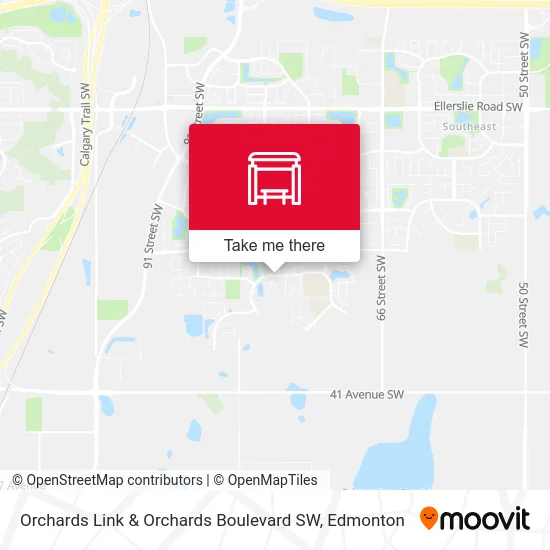 Orchards Link & Orchards Boulevard SW map