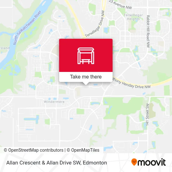 Allan Crescent & Allan Drive SW map