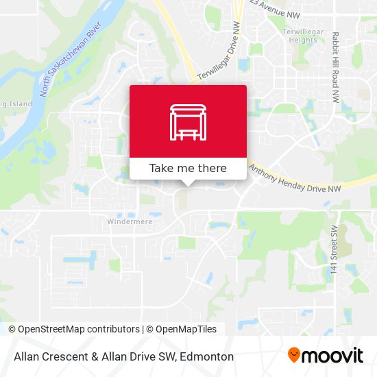 Allan Crescent & Allan Drive SW map