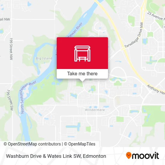 Washburn Drive & Wates Link SW map