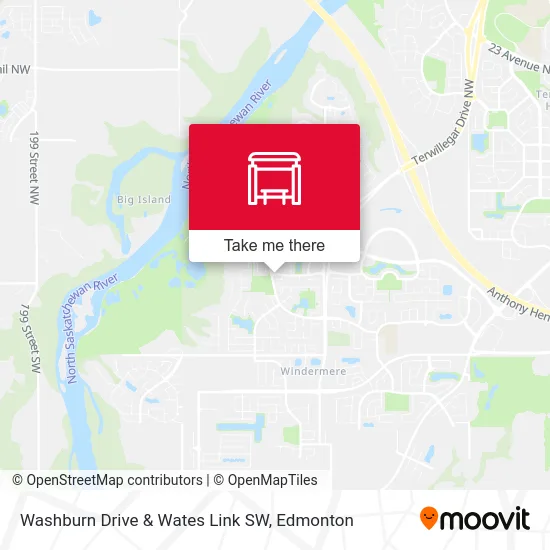Washburn Drive & Wates Link SW map