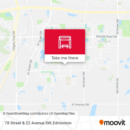 78 Street & 22 Avenue SW map