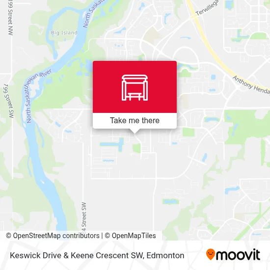 Keswick Drive & Keene Crescent SW map
