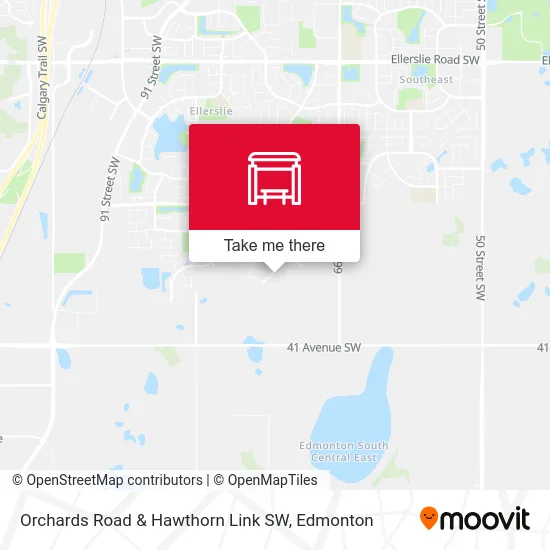 Orchards Road & Hawthorn Link SW map
