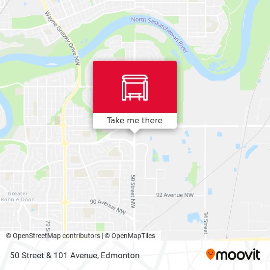 50 Street & 101 Avenue map