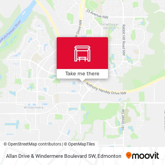 Allan Drive & Windermere Boulevard SW map