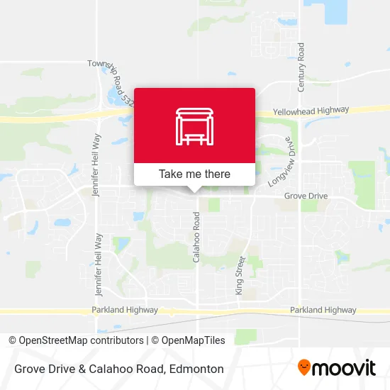 Grove Drive & Calahoo Road map