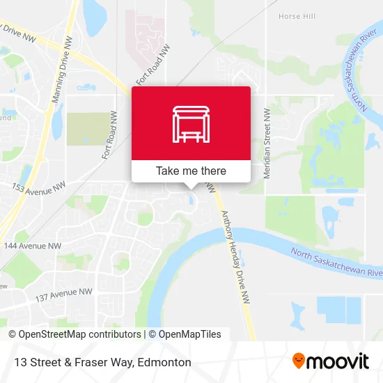 13 Street & Fraser Way map